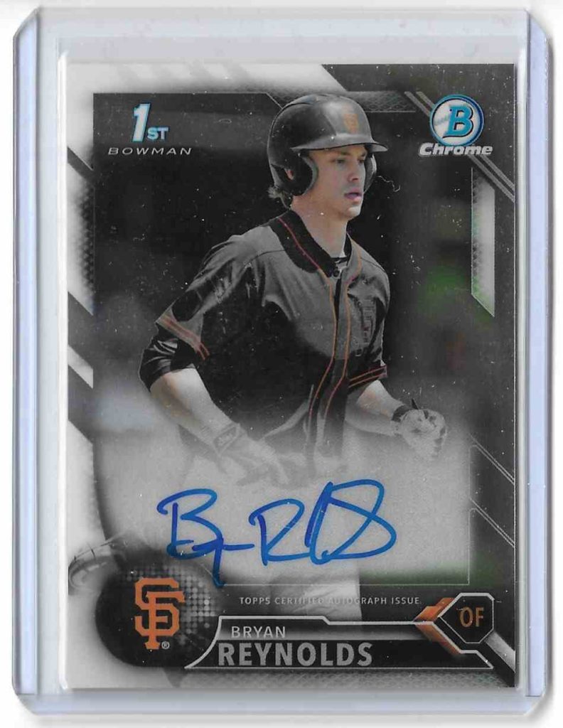 2016 Bowman Chrome Draft Draft Pick Autographs CDA-BRR Bryan Reynolds